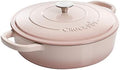 Crock-Pot Artisan 5-Quart Blush Pink Enameled Cast Iron Braiser with Lid – Durable Slow Cooker and Oven Safe Cookware by Crock-PotBrand