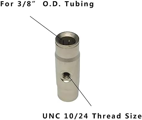 Push to Connect Fittings for High Pressure Misting System, 3/8" Misting Nozzle Connectors, Brass Slip-lock Connectors for 3/16" Threaded Mister Nozzles 5 pcs - Image 2