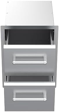 SPIRE Vertical Built-in Double Drawers, Stainless Steel, Universal Mount - Image 7