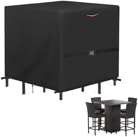 Outdoor Waterproof Dining Table Bar Set Cover, 76"L x 76"W x 45"H by Yourpatiocoverexpert