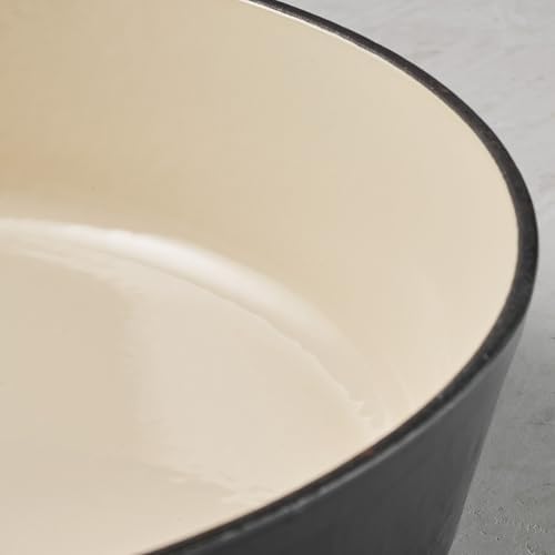 Tramontina Bestow Enameled Cast Iron 4-Qt Braiser Pan with Lid, Smoke - Image 4