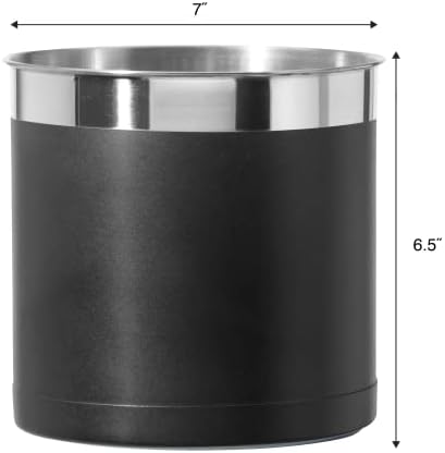 Oggi Steel Holder Utensil Crock, Jumbo, Black - 7'' (7211.3) - Image 5