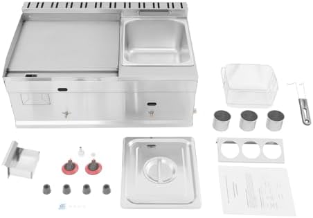 Commercial Gas Propane Flat Top Griddle With Deep Fryer Multi Function Cooking Tool High Heating Power Durable Build Ideal For Restaurant Catering Outdoor Food Making And Daily Commercial Cooking Use - Image 6