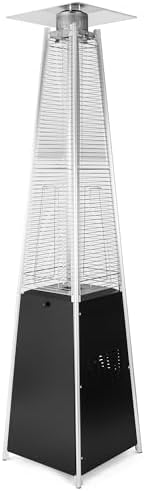Pyramid Patio Heater,48,000 BTU Outdoor Propane Heater with Glass Tube, Propane Tall Tower Design with Wheels & One-Button Ignition for Backyard, Deck, and Commercial Use - Image 7