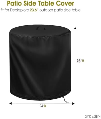 Patio Table Cover for Decksplore 23.6” Outdoor Patio Side Table - Image 2