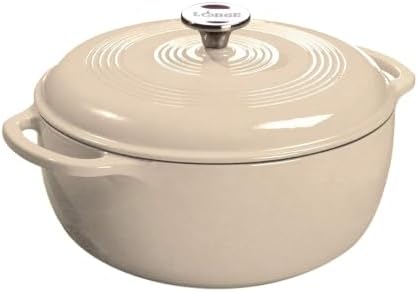 Lodge Essential Enamel Cast Iron Dutch Oven, 7.5 Quart, Sandalwood by Lodge