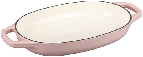 EDGING CASTING Enameled Cast Iron Oval Dutch Oven Pot with Lid, Dutch Oven for Sourdough Bread Baking, Bread Oven, Bread Dutch Oven, Oval Bread Pan, 5qt, Pink - Image 4