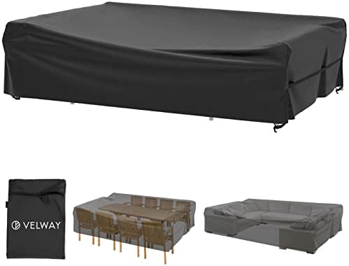 Patio Furniture Covers Waterproof Outdoor Table Cover 111"L x 74"W x 28"H by Velway