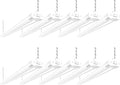 hykolity 10 Pack 4FT Linkable LED Utility Light Fixture, 4400lm, 42W, 5000K Daylight for Workshop, Garage, Hanging or Surface Mount, with Power Cord, ETL by hykolity