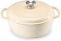 NEWBULIG 6 Quart Cast Iron Dutch Oven, Enamel Dutch Oven Pot with Lid Beige by NEWBULIG