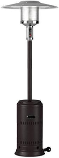 Fire Sense 63717 Performance Series Patio Heater With Wheels 46,000 BTU Output Electronic Ignition System Portable Outdoor Propane Heater For Residential - Espresso by FireSense