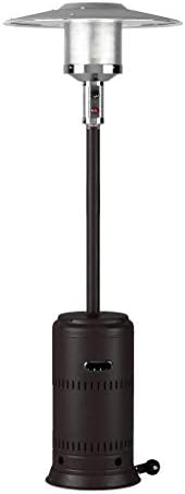 Fire Sense 63717 Performance Series Patio Heater With Wheels 46,000 BTU Output Electronic Ignition System Portable Outdoor Propane Heater For Residential - Espresso by FireSense