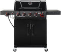 Feasto 5 Burner Propane Gas Grill with Side Burner and Sear Burner, Black by Idealforcook