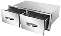 AHLOKI Stainless Steel with Chrome Handle BBQ Island Drawers for Outdoor Kitchen Or Grill Station,30Wx20Dx10H by RIGMEC