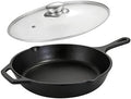 Cast Iron Skillet, Frying Pan for the Stove, Oven, Grill & Campfire (10 inch with Lid) by Unknown