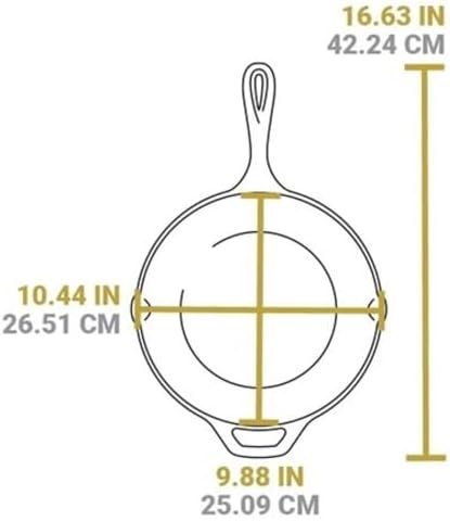 Lodge Chef Collection 3-Piece Cast Iron Skillet Set, 8, 10 and 12 Inch - Image 6