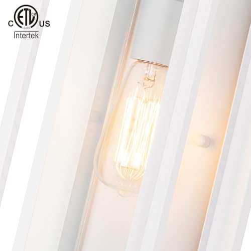 mirrea 18" Modern Outdoor Porch Wall Light, Matte White, 2 Pack - Image 5
