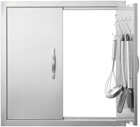 VEVOR Outdoor Kitchen Door 24W x 24H Inch 304 Stainless Steel Access Doors by VEVOR