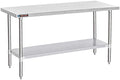 DuraSteel 30x72 Stainless Steel Prep Table - NSF Commercial Kitchen Metal Worktable - Large Laboratory Benches with Under Shelf - For Laundry Room, Kitchen, Garage, Restaurant by DuraSteel