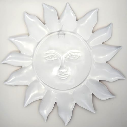 Metal Sun Flower Wall Decor - 12.87 inches Sun Wall Art Hanging Decorations for Outdoor, Home Garden Yard Patio Fence Bedroom Decor - Image 6