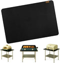 Matace 16x24 Fireproof Grease Mats for Under Tabletop Grill, Small Double-Sided Fire Retardant Silicone Mat, Kitchen Countertop Protector for Burner, Air Fryer, Oven, Microwave, Toaster, Black by MataceCarpet