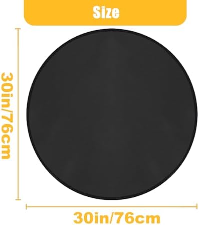 30" Round Grill Mat, Fire Pit Mat Fireproof Under Grill Oil-Proof Waterproof BBQ Pad for Outdoor Grill Accessories, Heat Resistant Protective Deck and Patio Fire Resistant Pad - Image 7