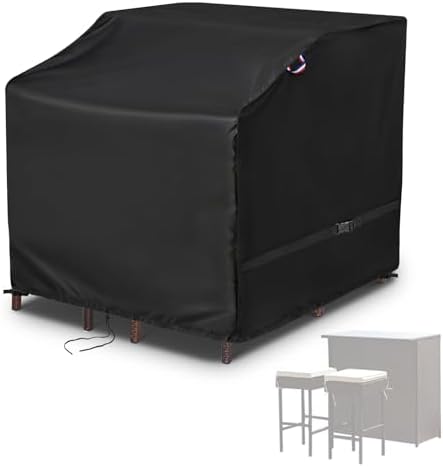 41" Outdoor Bar Cover for 3 Piece Patio Bar Set with Stools by Yourpatiocoverexpert