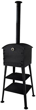 Tidyard Outdoor Pizza Oven, Charcoal Fired with 2 Fireclay Stones, 22.8x24x80.7 Inch Steel Oven with Thermometer and Removable Tray for Backyard Baking and Cooking by Tidyard