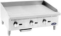 Atosa CookRite ATMG-36 36" Countertop Griddle | Flat Top Grill Hot Plate with Standby Pilots and Grease Drawer for Food Truck | Manual Controlled, Stainless Steel, 3 Burner 90,000 BTU, Liquid Propane by Cook+Rite