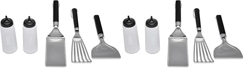 Weber Griddle Essential 5‑Piece Tool Set – Spatula, Flexible Spatula, Scraper & (2) Squeeze Bottles for Breakfast, Burgers & More - Easy Cooking & Cleanup, Grill Accessory Kit(Pack of 2) by Unknown
