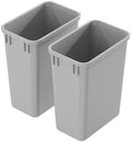 Dowell 2 Pack 35Qt Wastebasket Trash Container, 9Gal, Plastic, Stackable, for Kitchen/Bathroom/Office, H18 - Grey (2Pack, 35 QT) by DowellKitchenBath
