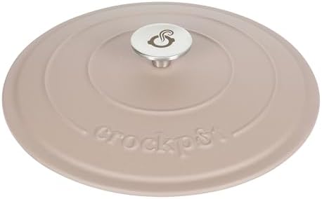 Crock-Pot Artisan 5-Quart Round Cast Iron Dutch Oven with Lid – Matte Dusty Pink, Durable Oven Safe Cookware - Image 7