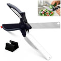 2 in 1 Kitchen Scissors for Food, Cutting Board Scissors with Safety Lock by LIBERHAUS