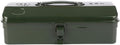 Metal Tool Box with Handle & Lock, Portable Steel Toolbox for Garage, Car & Workshop, Small Tool Storage Box 14.2",Green by whillar