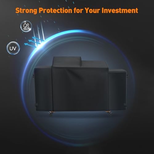 ZBXFCSH Heavy Duty 600D Polyester Cover Compatible with Pit Boss Charleston 1020 Pellet Grill Gas Griddle Combo PB1020NX Wood Pellet Grill with Handles, All Weather Protection Waterproof Cover - Image 4