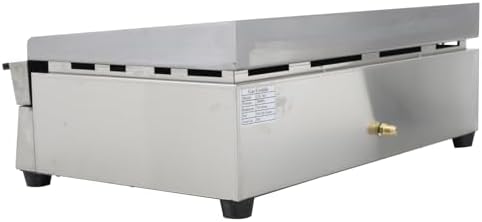 Commercial Stainless Steel Natural Gas Griddle Grill, 28.9" x 16.1" Flat Top Countertop Griddle for Steak, Pancakes & Teppanyaki, 2000Pa, Home & Outdoor Use - Image 6