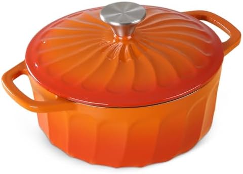 Enameled Cast Iron Dutch Oven Pot with Lid, 3 QT Small Dutch Oven by NSIRONS