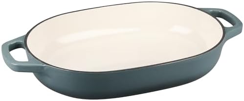 EDGING CASTING Enameled Cast Iron Oval Dutch Oven Pot with Lid, Dutch Oven for Sourdough Bread Baking, Bread Oven, Bread Dutch Oven, Oval Bread Pan, 7qt, Slateblue - Image 5