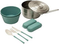 Stansport Stainless Steel Camping Cookware Set – Durable Nesting Mess Kit for Backpacking, Hiking & Outdoor Cooking – Compact Portable Pot & Pan with Carry Bag – Multiple Sizes for Family to Solo Use by Stansport