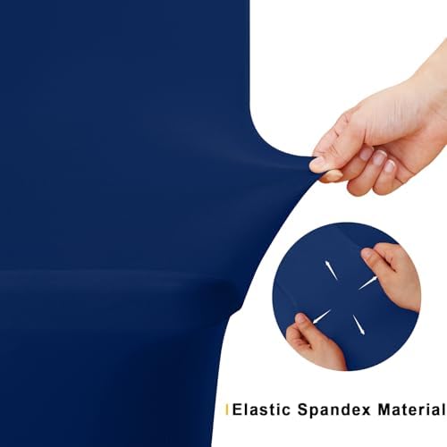 Smiry 10 Pack Spandex Table Cloth 6FT, Elastic Fitted Navy Tablecloth - Image 5