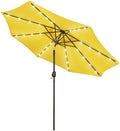 Blissun 9 ft Solar Umbrella, 32 LED Lighted Patio Umbrella, Table Market Umbrella, Outdoor Umbrella for Garden, Deck, Backyard, Pool and Beach (Yellow) by Blissun