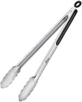 Hotec Stainless Steel Kitchen Tongs, 16 Inch Extra Long Locking Metal Food Tongs for Cooking, Serving, BBQ, Grill Non-Slip Grip by Hotec