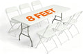 Portable 7-Piece 8 Feet Folding Table and Chairs Set for 6-Person by WelcometoEDWINENE