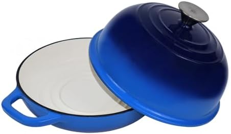 Dutch Oven for Bread Baking Bread Oven for Sourdough Bread Baking, Enameled Cast Iron Dutch Oven Pot with Lid 5 qt Cast Iron Bread Pan, Blue - Image 2