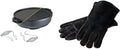Lodge Cast Iron Cookware Set with Accessories - Five-Piece Cast Iron Cookware Set with Reversible Grill/Griddle, Wok, Handles and Leather Gloves by Unknown