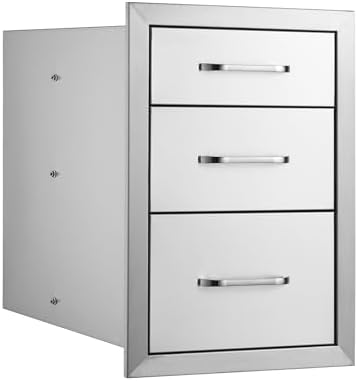 VEVOR Outdoor Kitchen Drawers 14"W x 20.3"H x 23"D Stainless Steel by VEVOR