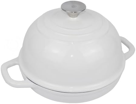 Dutch Oven for Bread Baking Bread Oven for Sourdough Bread Baking, Enameled Cast Iron Dutch Oven Pot with Lid 5 qt Cast Iron Bread Pan, White - Image 4