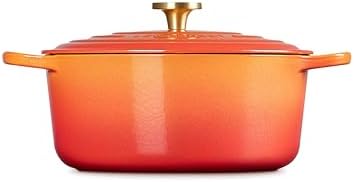 Le Creuset Enameled Cast Iron Round Dutch Oven, 7.25 qt., Flamme Doree - Image 5