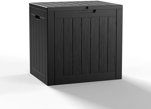 ROJIK 31 Gallon Outdoor Storage Box,Deck Box - Waterproof Patio Furniture, Garden Tools, Cushions, Pool Accessories Storage Bench with Lockable Lid and Side Handles (Black) - Image 7