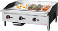 Commercial Gas Griddle - 36" Countertop Griddle. 90,000 BTU Flat Top Griddle, Natural Gas (NG) / Propane, CSA Certified Stainless Steel Teppanyaki Grill for Restaurants by Backychu
